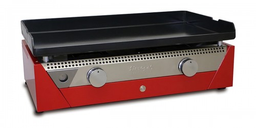 Plancha Gaz Acier Laminé au Carbone RAINBOW RED