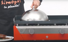 Plancha Gaz Acier Laminé 6 mm, 4 lignes de feu - Simogas Rainbow Red
