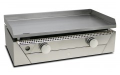 Plancha Gaz Acier chrome dur 12 mm, 4 lignes de feu - Simogas RAINBOW INOX