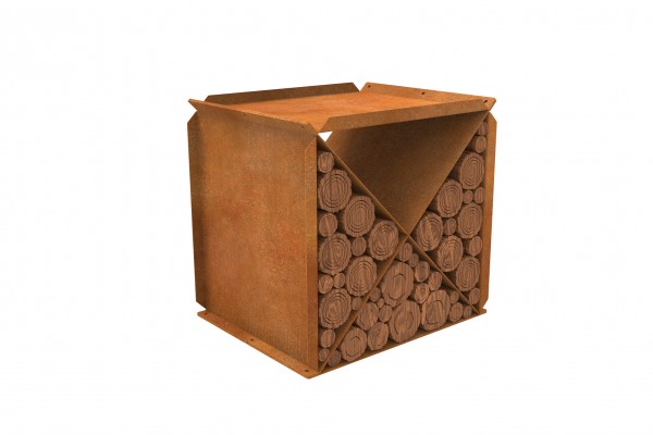 Corten Steel Log Holder for...