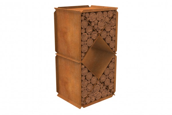 Corten Steel Log Holder for...