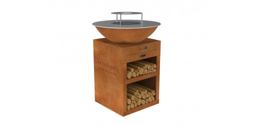 Feuerplattengrill Cortenstahl - Modell Saturn L - 80cm
