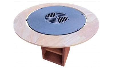 Brasero Circular wooden tables