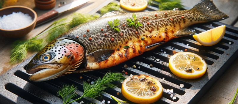 Truite au barbecue à la plancha
