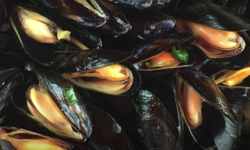 Moules de bouchot à la plancha, Style marinière